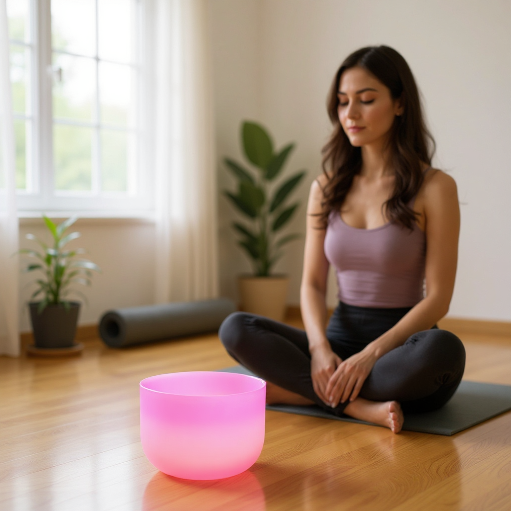 Heart Chakra 8” Crystal Singing Bowl